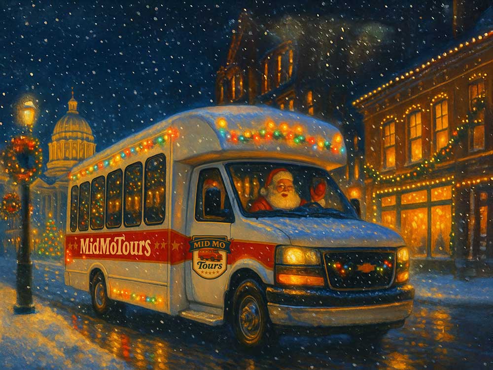 Guests enjoying the Mid-Missouri Christmas Lights tour